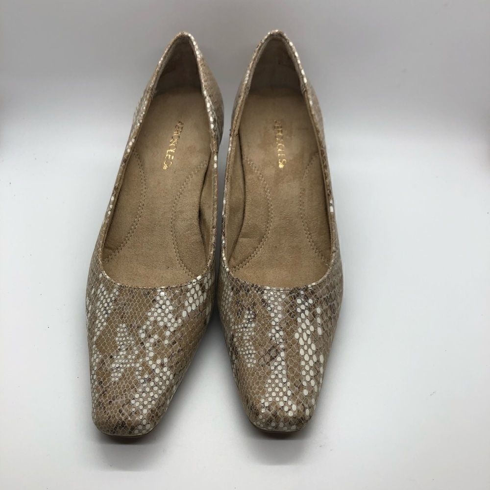 Aerosoles Bone Snake Skin Pattern Cheerful Pumps Comfort Shoes New Size 5 - Picture 3 of 13